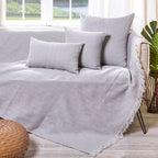 Διακοσμητική Μαξιλαροθήκη Charisma Cotton Fishbone Silver 30X50